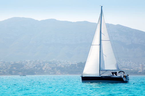 Yachts in a marina